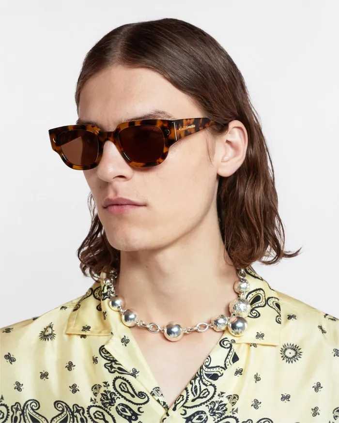 Nanushka Eyewear WomenMen Samui BioPlastic Sunglasses Dark Amber