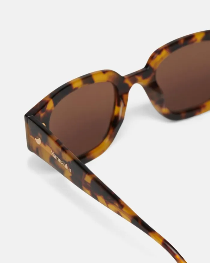 Nanushka Eyewear WomenMen Samui BioPlastic Sunglasses Dark Amber