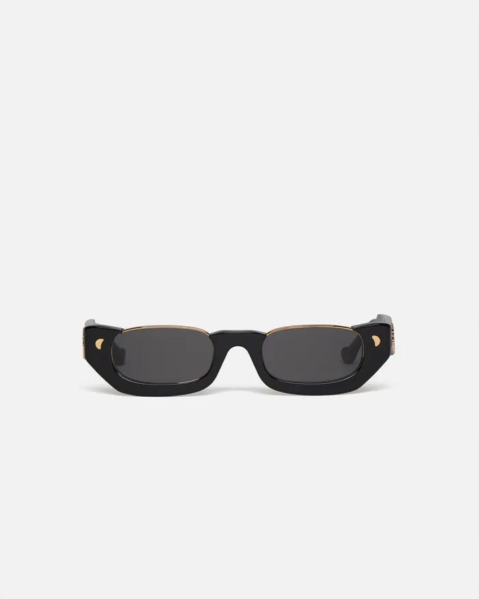 Nanushka Eyewear WomenMen Zorea BioPlastic HalfMoon Sunglasses Black