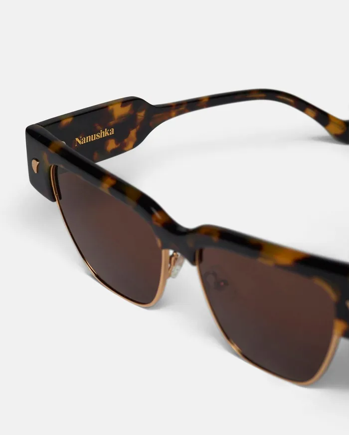 Nanushka Eyewear Women Shako DFrame Sunglasses Tortoishell