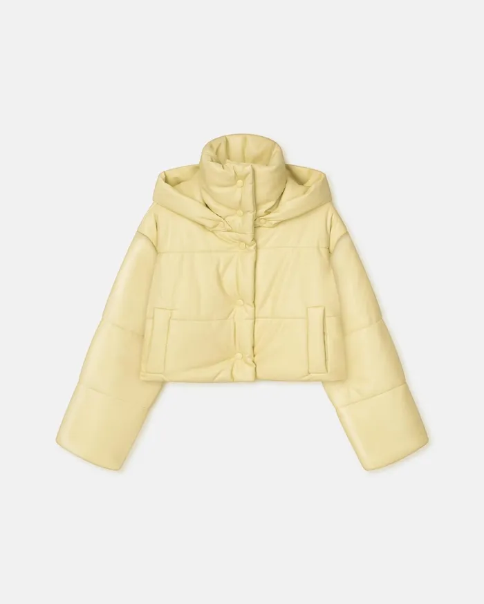 Nanushka Jackets and Blazers Women Aveline Cropped Okobor AltLeather Puffer Jacket Lemongrass Nanushka Jackets and Blazers Women Aveline Cropped Okobor AltLeather Puffer Jacket Lemongrass