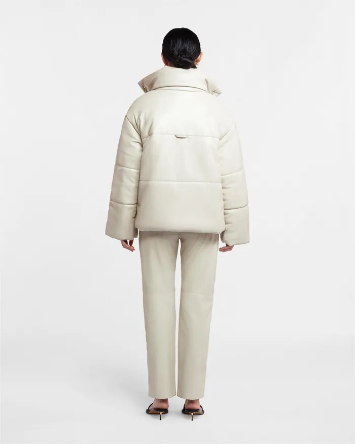 Nanushka Jackets and Blazers Women Hide Okobor AltLeather Puffer Jacket Creme