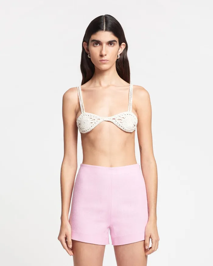 Nanushka Knitwear Women Ellison Crochet Bra Off White