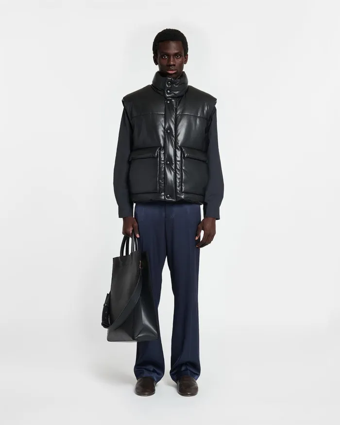 Nanushka Outerwear and Jackets Men Jovan Okobor AltLeather Gilet Black