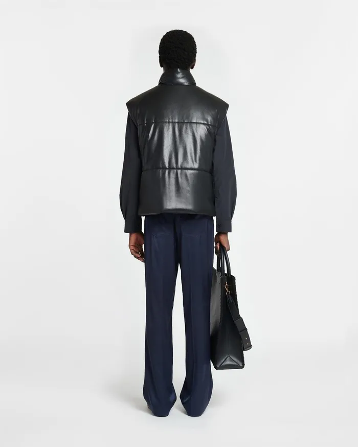 Nanushka Outerwear and Jackets Men Jovan Okobor AltLeather Gilet Black