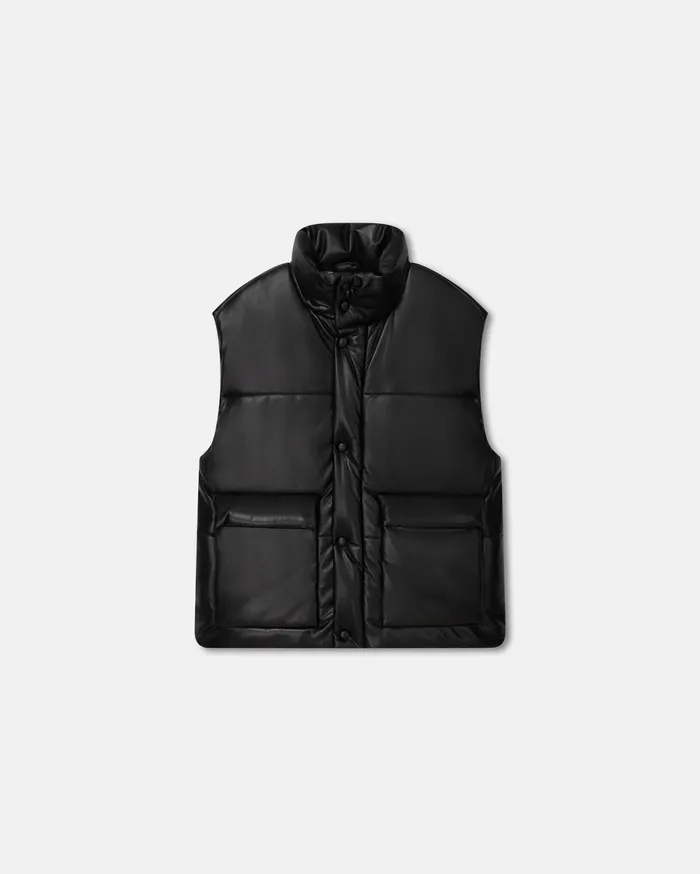 Nanushka Outerwear and Jackets Men Jovan Okobor AltLeather Gilet Black