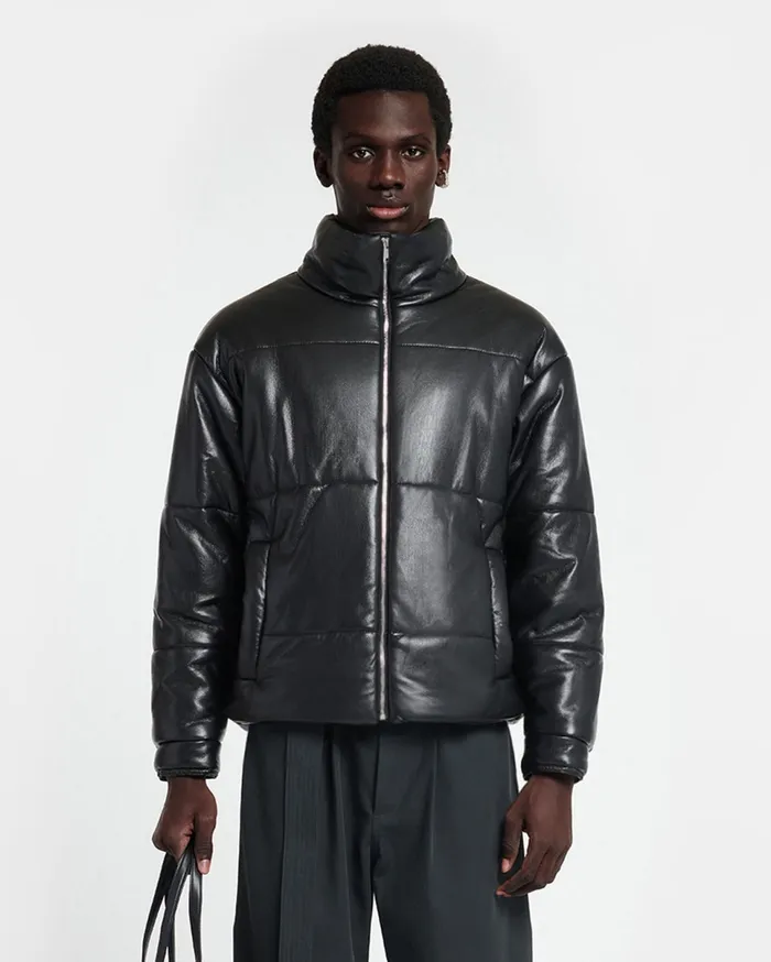 Nanushka Outerwear and Jackets Men Marron Okobor AltLeather Puffer Jacket Black Nanushka Outerwear and Jackets Men Marron Okobor AltLeather Puffer Jacket Black
