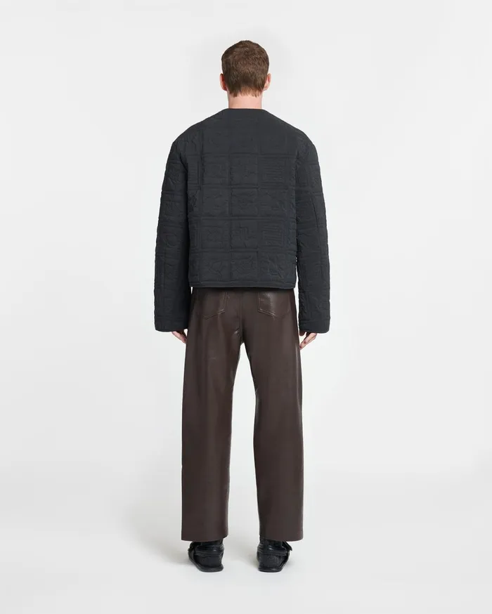 Nanushka Outerwear and Jackets Men Vico Quilted Tech Poplin Jacket Off Black