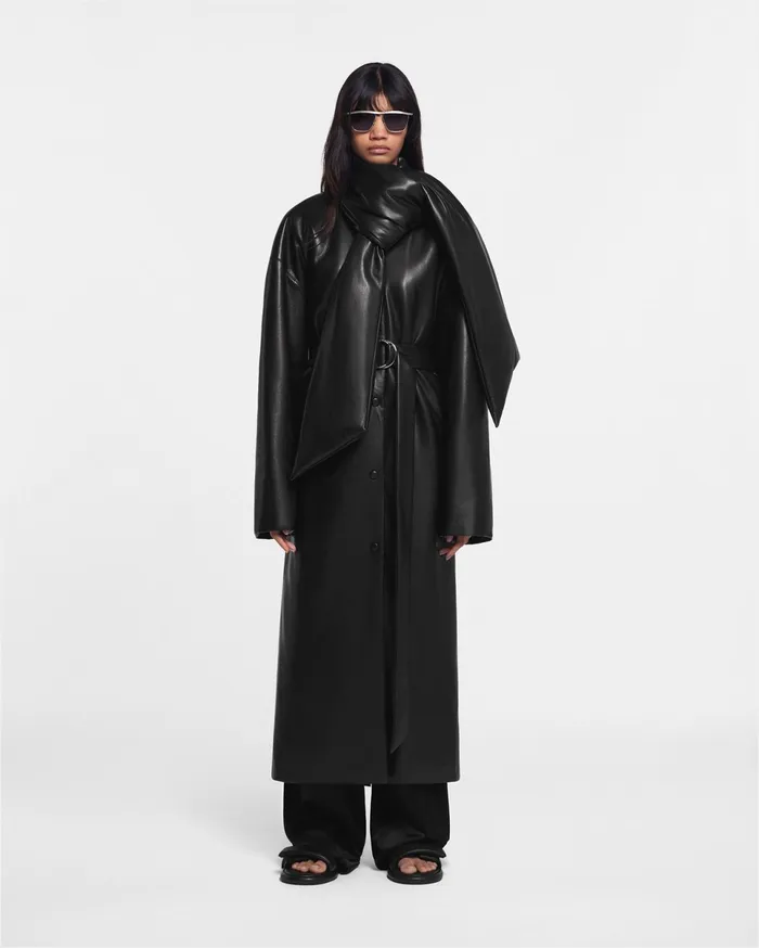 Nanushka Outerwear Women Amelie Okobor AltLeather Coat Black