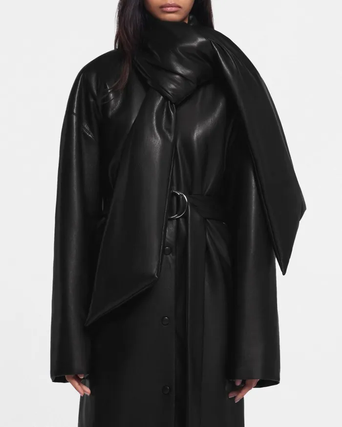 Nanushka Outerwear Women Amelie Okobor AltLeather Coat Black