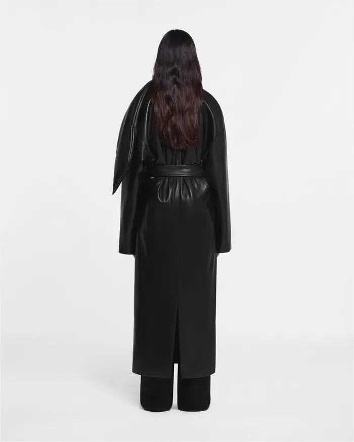 Nanushka Outerwear Women Amelie Okobor AltLeather Coat Black