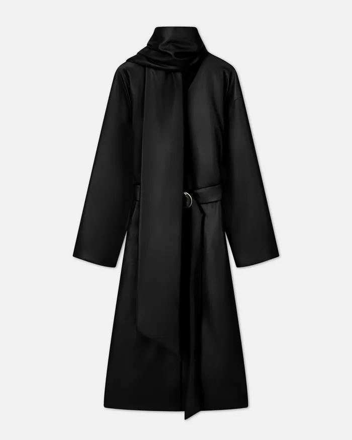 Nanushka Outerwear Women Amelie Okobor AltLeather Coat Black