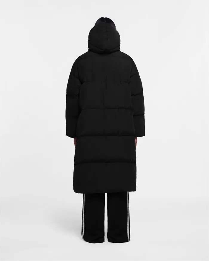 Nanushka Outerwear WomenMen Riva Tech Poplin Puffer Coat Off Black