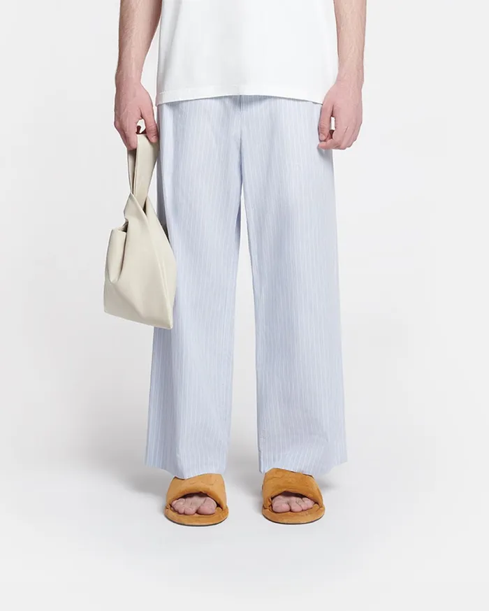 Nanushka Pants Men Arnaud Striped RelaxedFit Pants BlueBeigeWhite