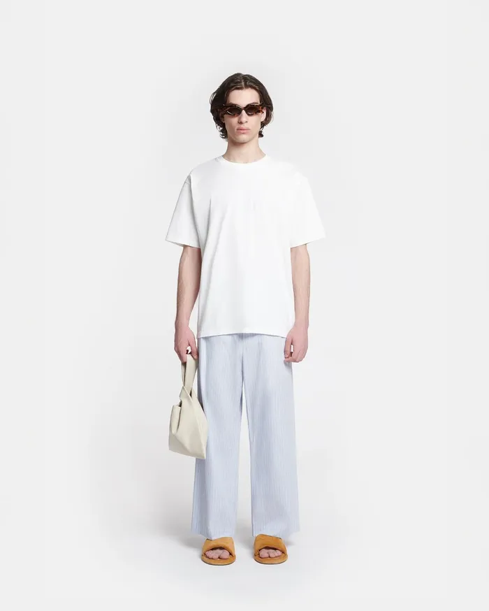 Nanushka Pants Men Arnaud Striped RelaxedFit Pants BlueBeigeWhite