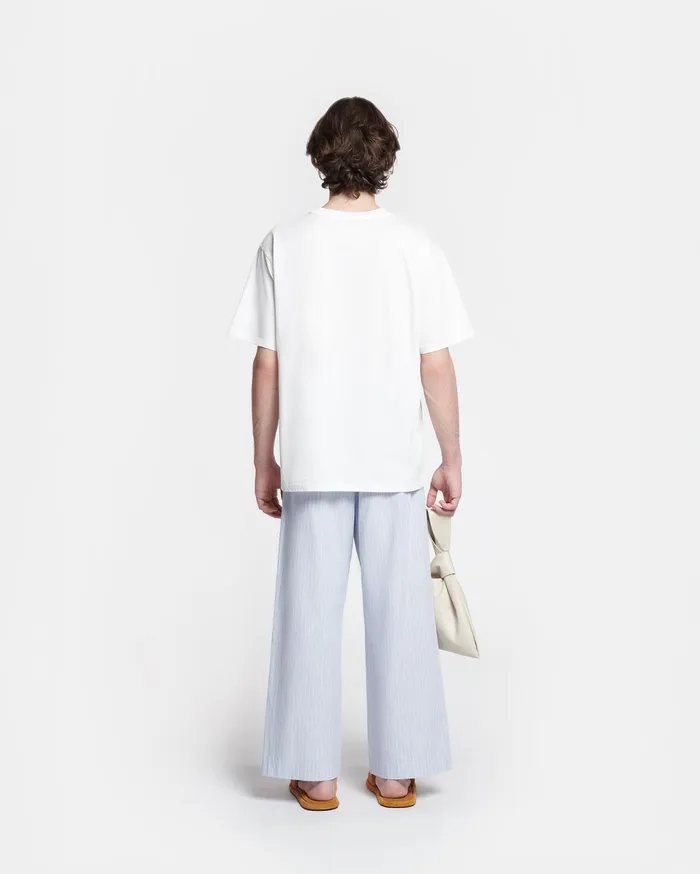 Nanushka Pants Men Arnaud Striped RelaxedFit Pants BlueBeigeWhite