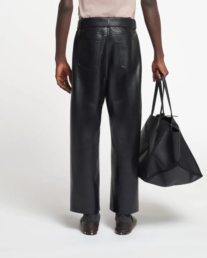 Nanushka Pants Men Ferre Regenerated Leather Pants Black