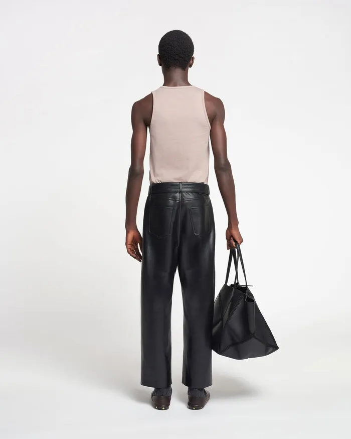 Nanushka Pants Men Ferre Regenerated Leather Pants Black