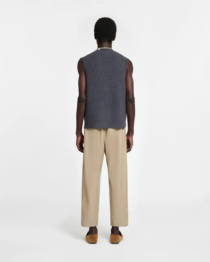 Nanushka Pants Men Jain Okobor AltLeather Relaxed Pants Ashy Taupe