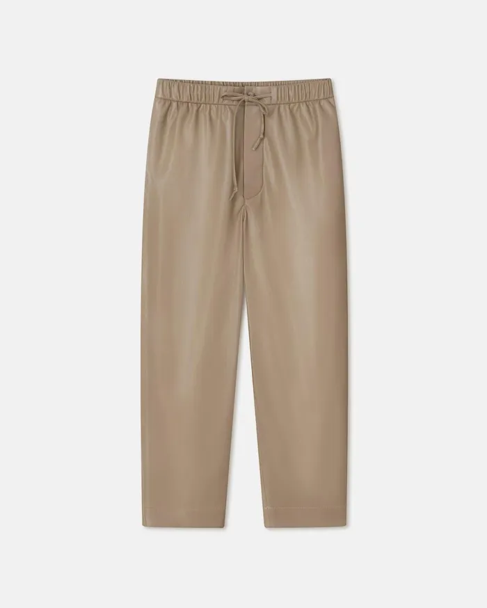 Nanushka Pants Men Jain Okobor AltLeather Relaxed Pants Ashy Taupe