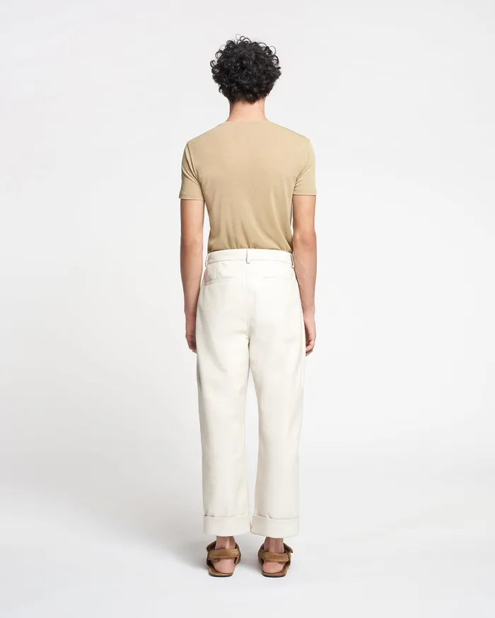 Nanushka Pants Men Zayden Regenerated Leather Tapered Pants Crayon
