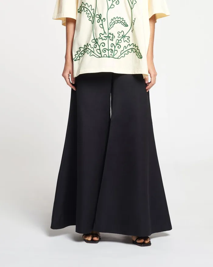 Nanushka Pants Women Charis Fluted TechSatin Pants Black