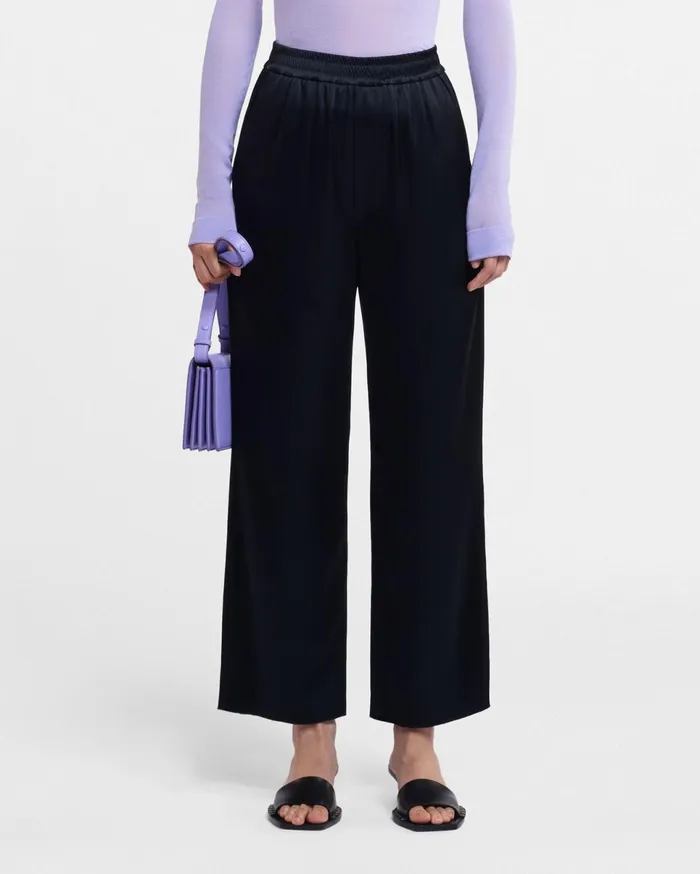 Nanushka Pants Women Odessa Slip Satin Pants Black