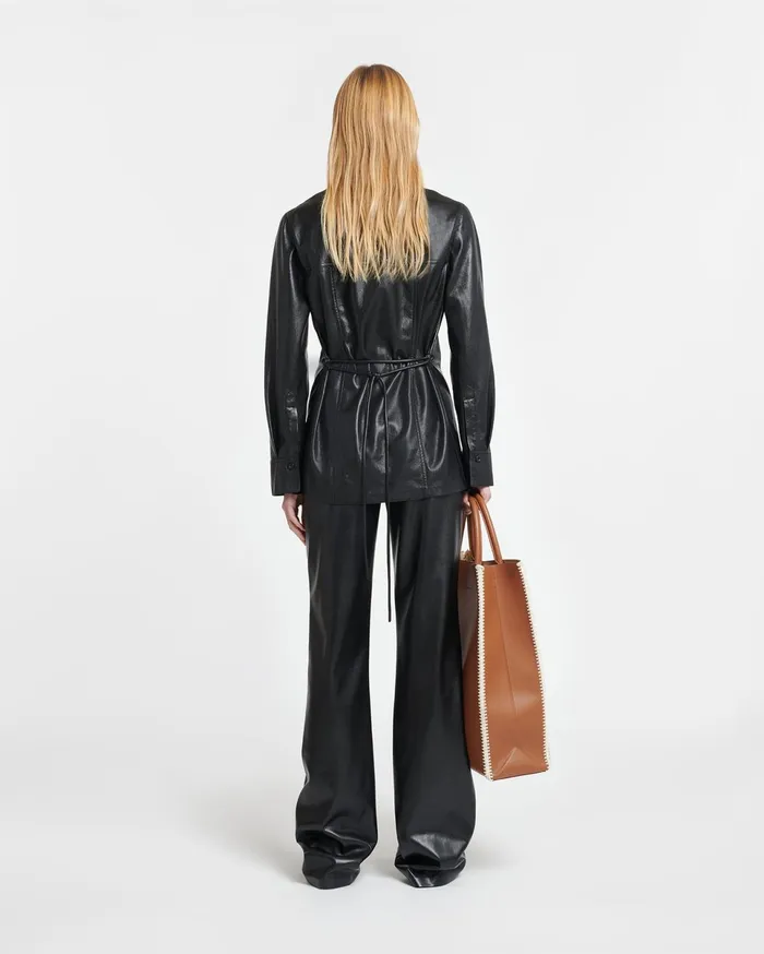 Nanushka Shirts and Blouses Women Karline Okobor AltLeather Shirt Black