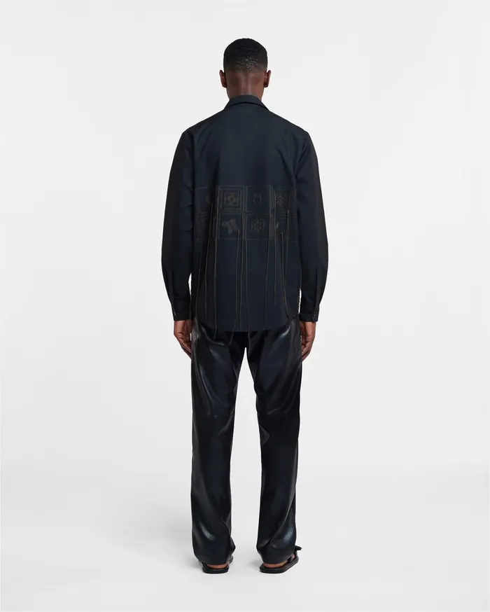 Nanushka Shirts and Blouses WomenMen Sahar Sale Embroidered Poplin Shirt Off Off Black