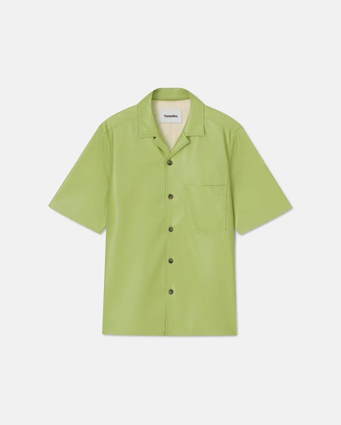 Nanushka Shirts Men Bodil Sale ShortSleeve Shirt Green Okobor