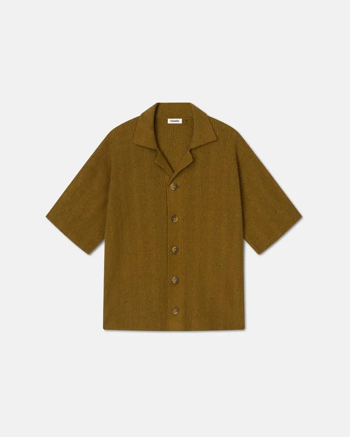 Nanushka Shirts Men Jeff Sale TerryKnit Shirt Golden Brown
