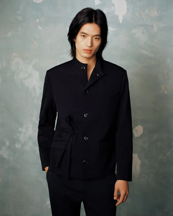 Nanushka Shirts Men Olle Collarless Shirt Black