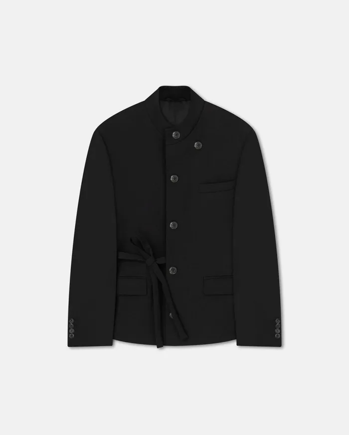 Nanushka Shirts Men Olle Collarless Shirt Black