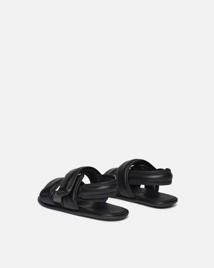 Nanushka Shoes Men Tarrus Mens Rounded Toe Padded Flat Sandals Black