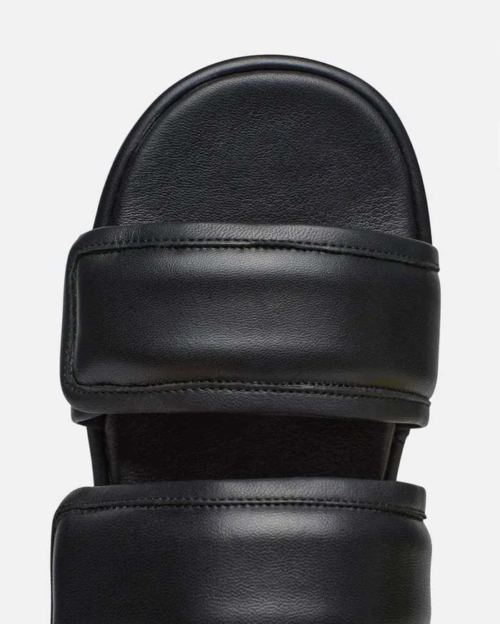 Nanushka Shoes Men Tarrus Mens Rounded Toe Padded Flat Sandals Black