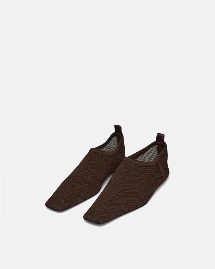 Nanushka Shoes Women Buju MeshKnit SquareToe SlipOn Shoes Java