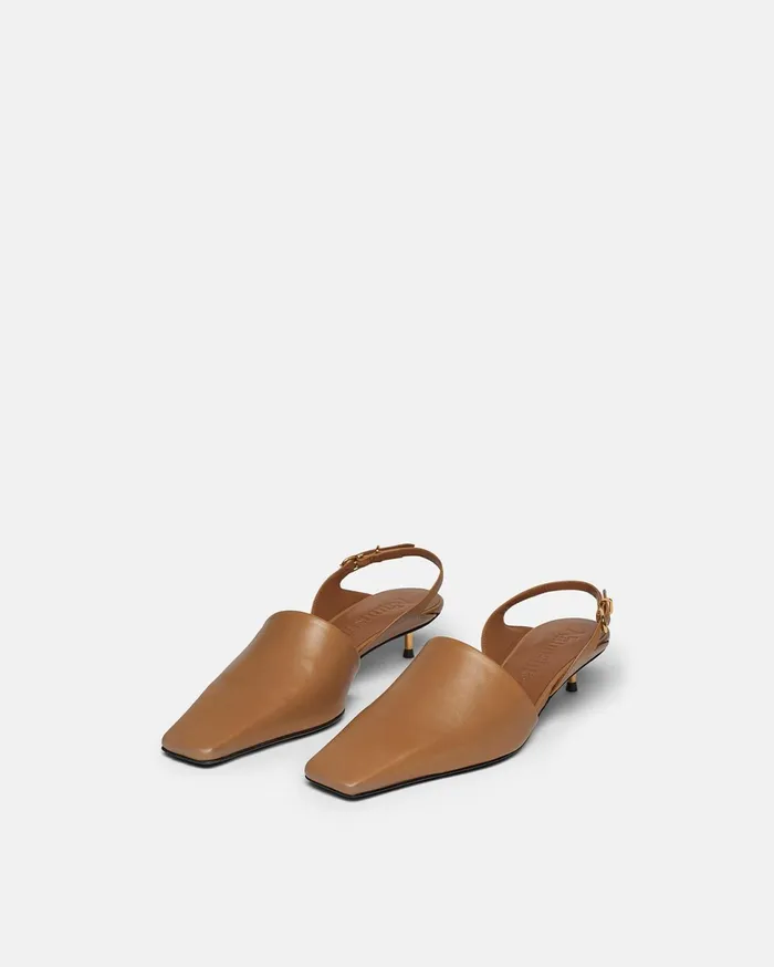 Nanushka Shoes Women Enaji Leather Sandals Nut Brown