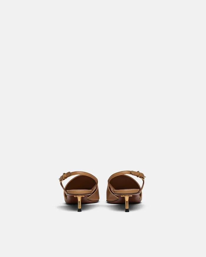 Nanushka Shoes Women Enaji Leather Sandals Nut Brown