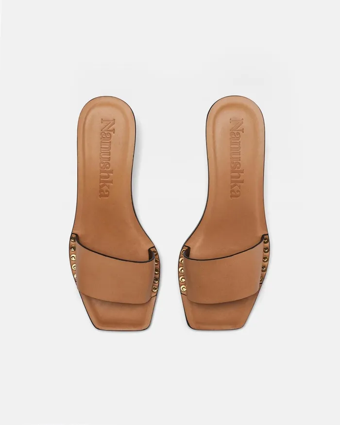 Nanushka Shoes Women Ibiron Leather Sandals Natural Tan