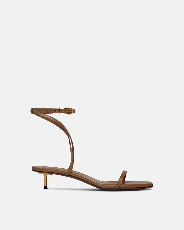 Nanushka Shoes Women Jol Leather Sandals Nut Brown