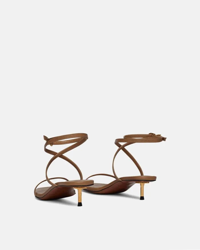 Nanushka Shoes Women Jol Leather Sandals Nut Brown