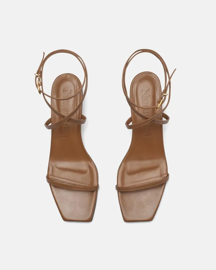 Nanushka Shoes Women Jol Leather Sandals Nut Brown
