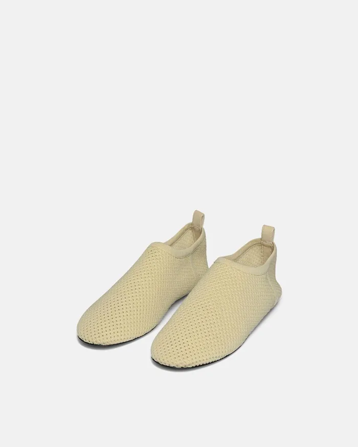 Nanushka Shoes Women Maris Rounded Toe MeshKnit RoundToe Slip On Shoes Sand Mesh