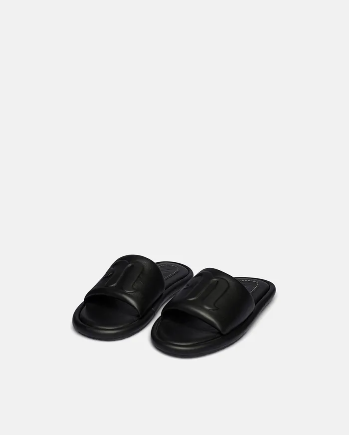 Nanushka Shoes WomenMen Berrington Logo Slides Black