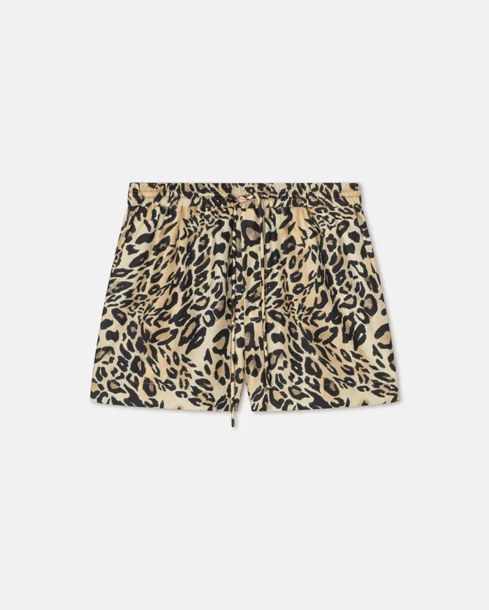 Nanushka Shorts Men Amil Printed SilkTwill Shorts Leopard