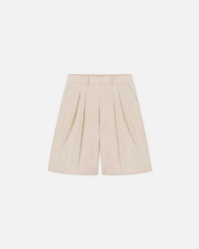 Nanushka Shorts Men Carsten Washed Canvas Shorts Natural
