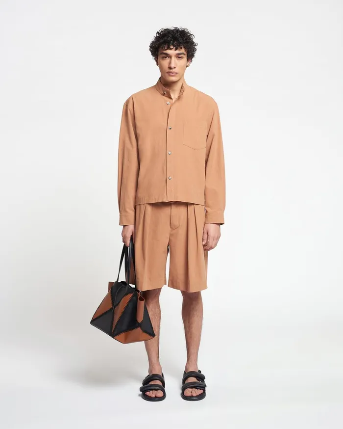 Nanushka Shorts Men Carsten WashedCalico Shorts Rust