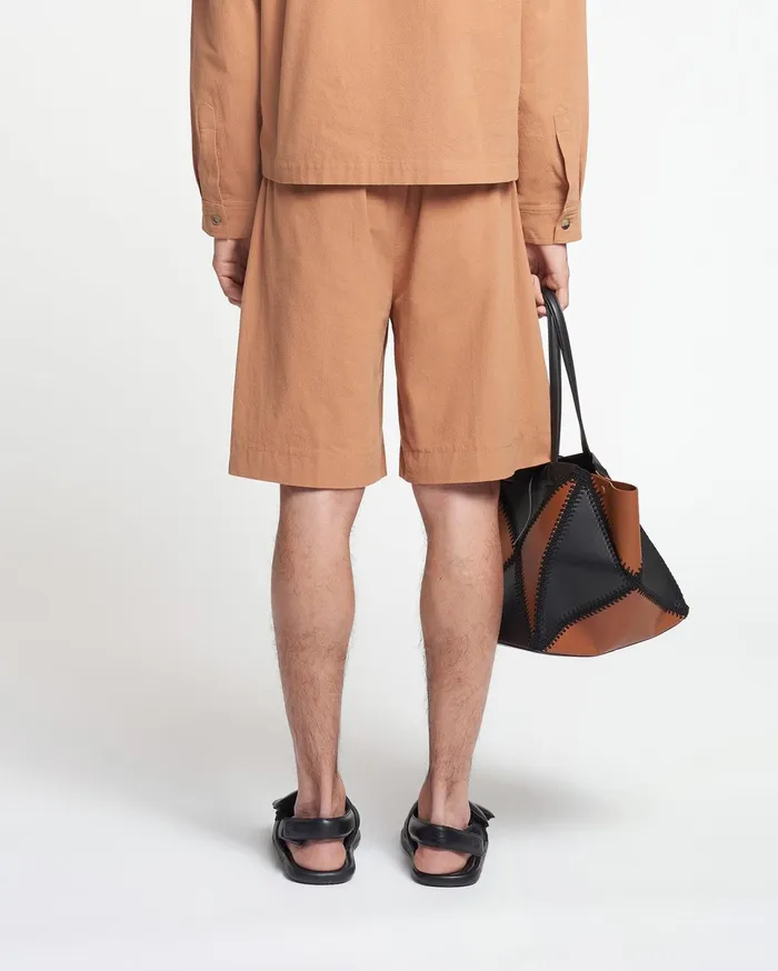 Nanushka Shorts Men Carsten WashedCalico Shorts Rust