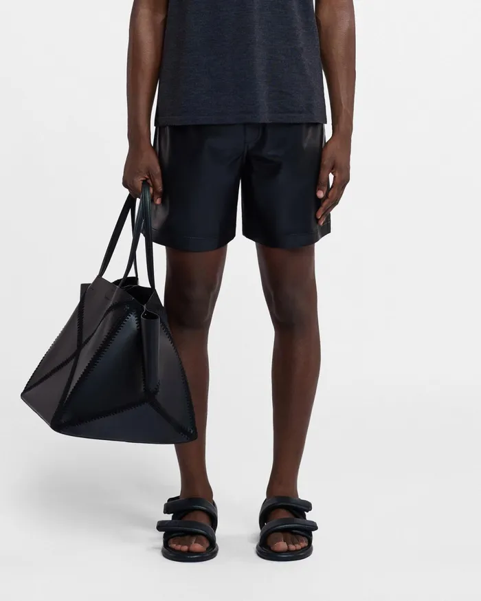 Nanushka Shorts Men Doxxi Okobor AltLeather Shorts Black