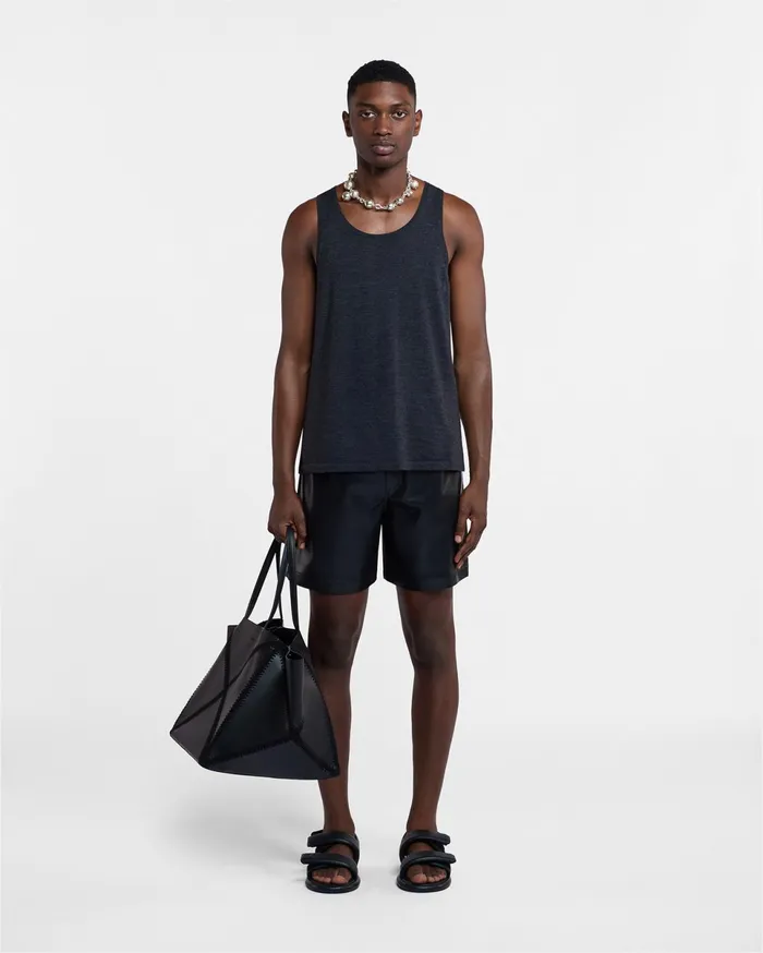 Nanushka Shorts Men Doxxi Okobor AltLeather Shorts Black